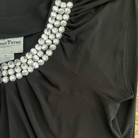 ANOTHER THYME CRYSTAL  LIKE  NECKLINE DRESS - Picture 8 of 8